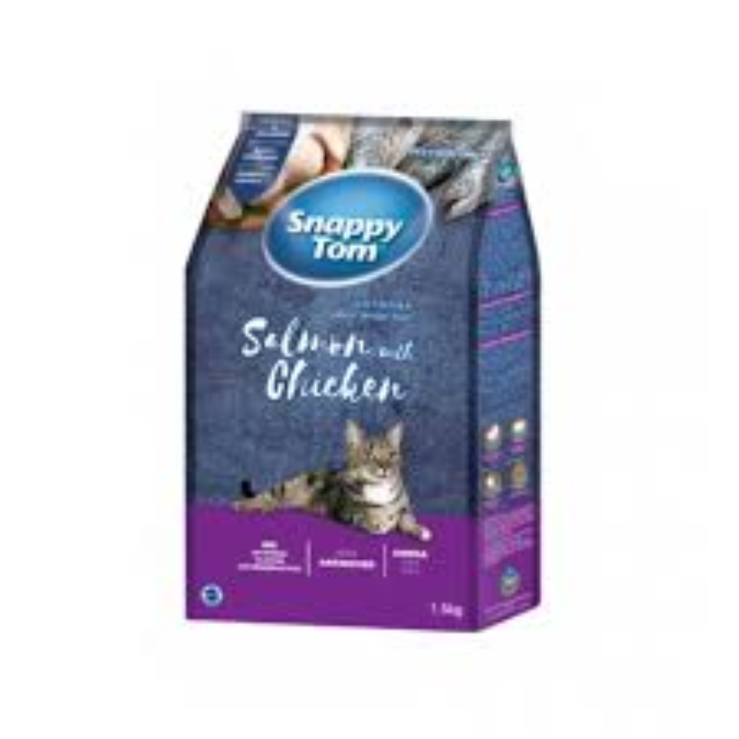 SNAPPY TOM CAT SALMON,CHICKEN W ANCHOVIES 1.5KG